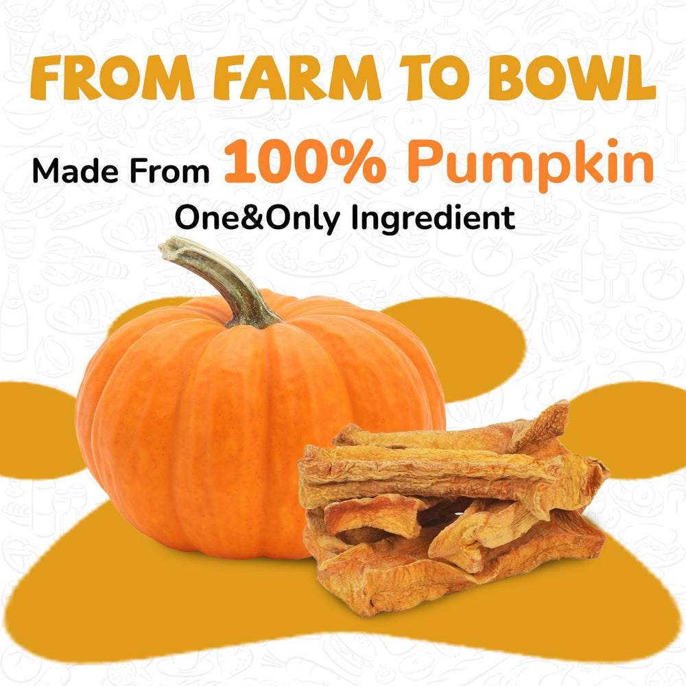 PAWUP pumpkin slices close-up texture highlights chewability for rewards