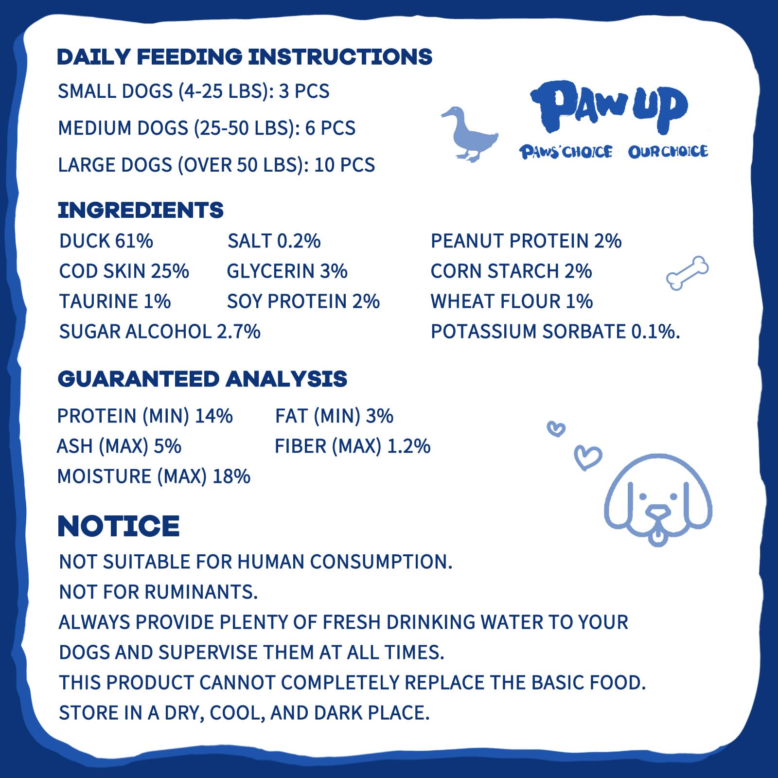 PAWUP dental-chew action reduces plaque and promotes fresh breath