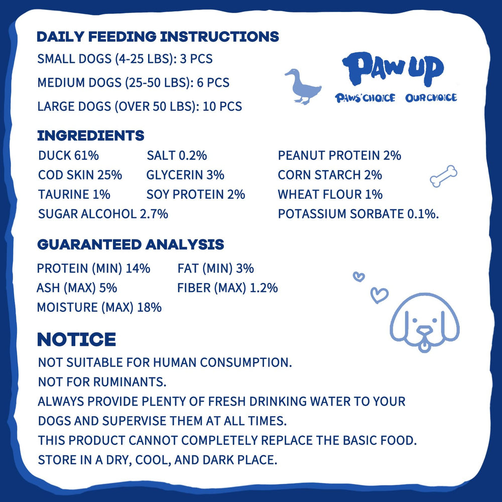 PAWUP dental-chew action reduces plaque and promotes fresh breath