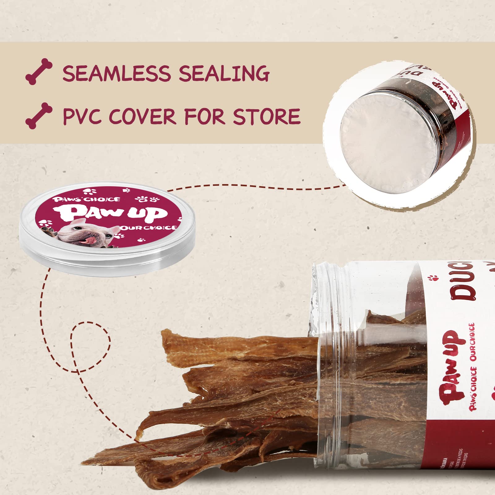 PAWUP Duck Crisp Flakes ingredients feature duck breast meat.