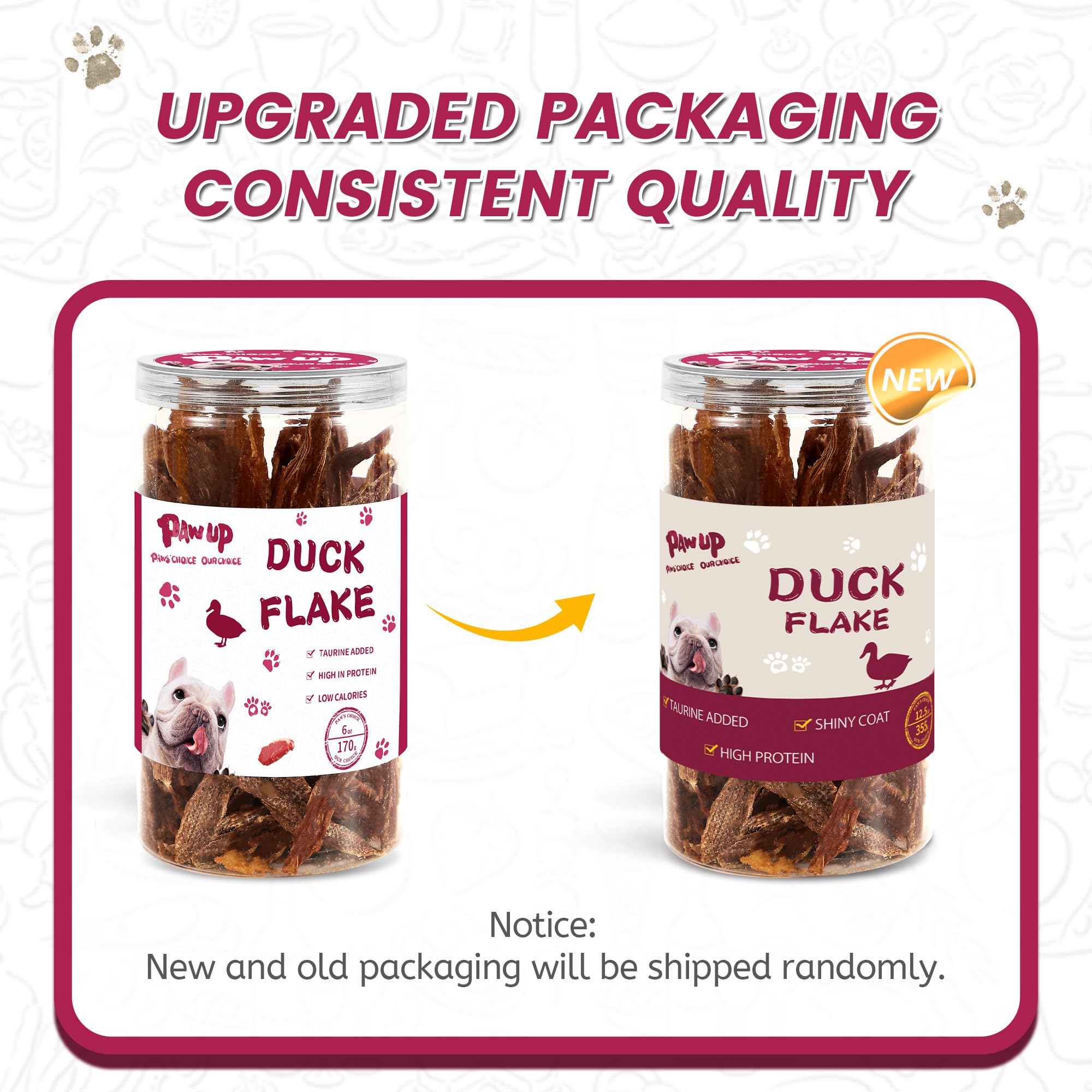 PAWUP Duck Crisp Flakes bite-sized pieces ideal for training rewards.