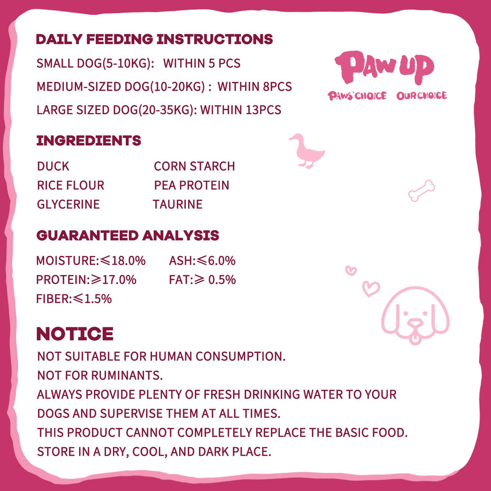 PAWUP designed for small dogs with gentle chew and rewards.