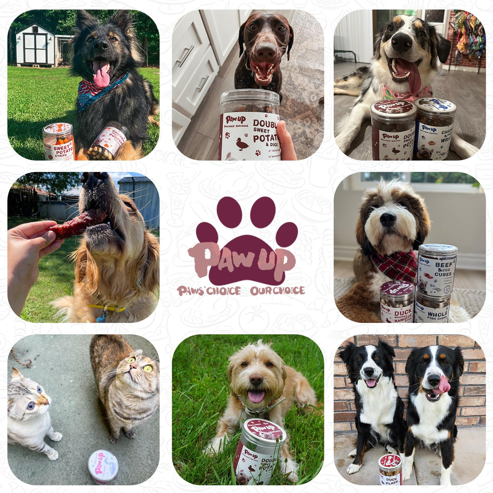 PAWUP Duck Jerky Rings size-friendly design suits small to large dogs.