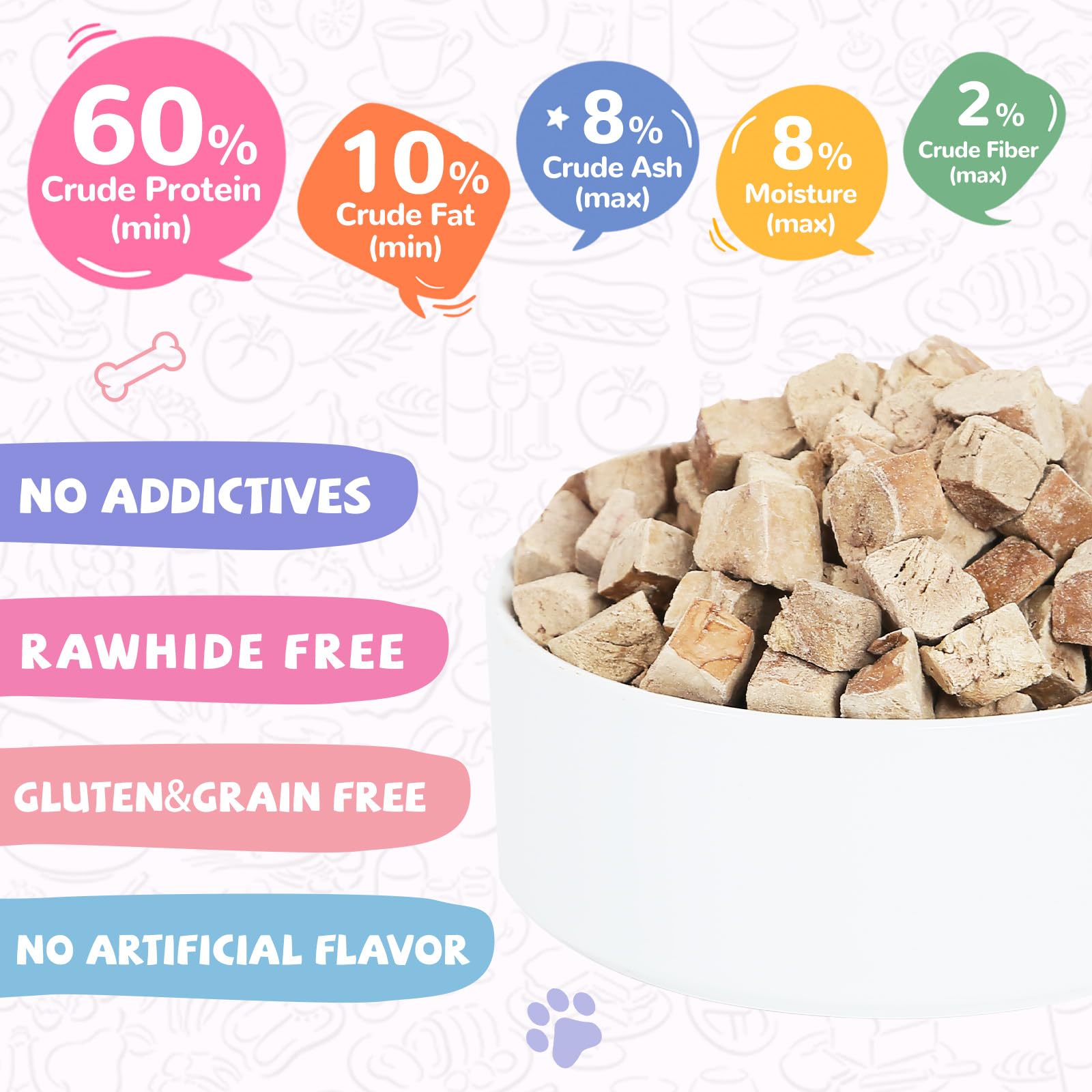PAWUP duck liver treats rehydrated aroma for enhanced scent.