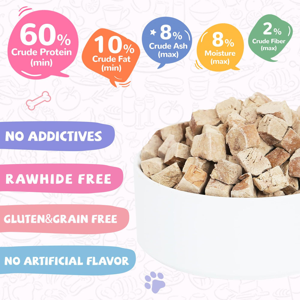 PAWUP duck liver treats rehydrated aroma for enhanced scent.
