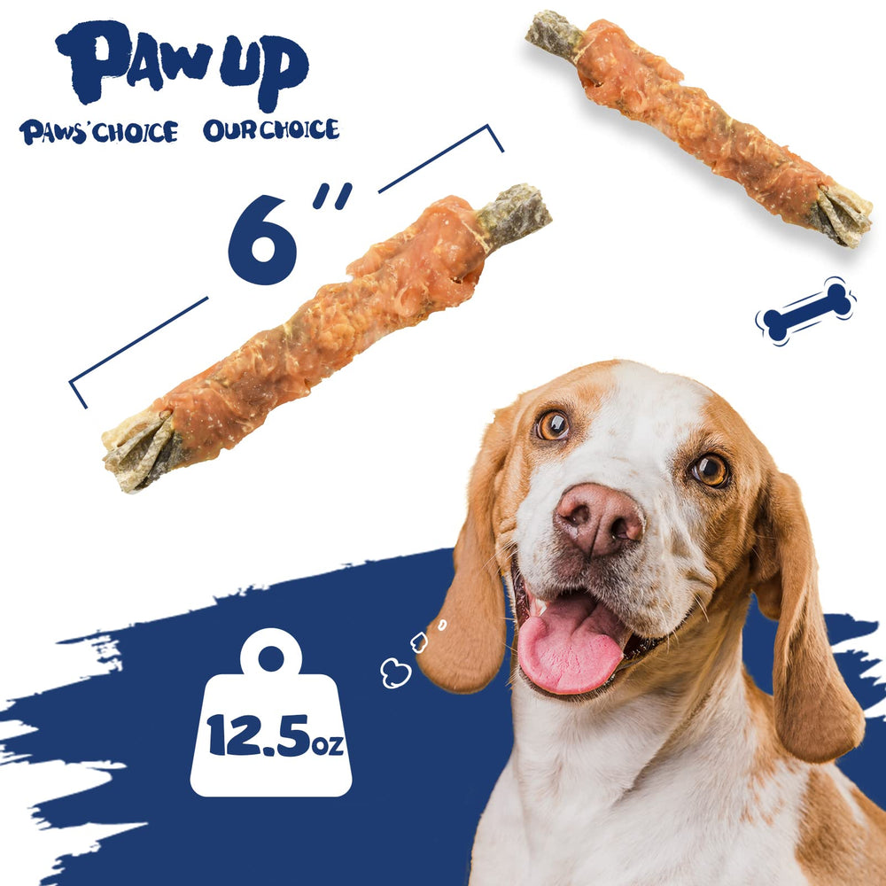 PAWUP fish chews rolls for medium dogs; convenient bite-sized rewards.
