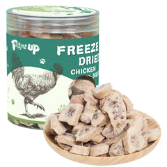 PAWUP Freeze Dried Chicken Necks for medium and large dogs; high-protein chew.