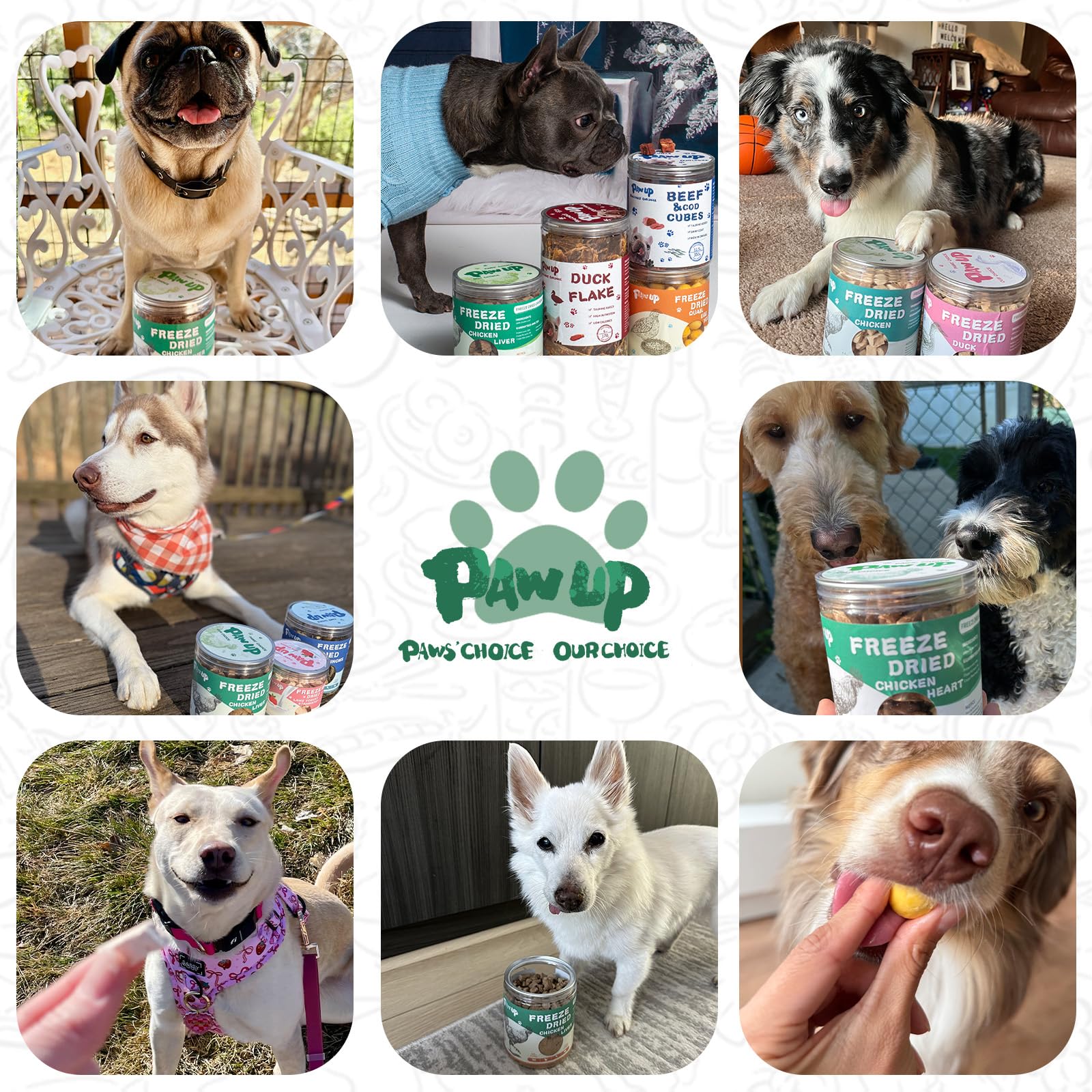 PAWUP Gluten-Free Chicken Neck: grain-free option for sensitive tummies.