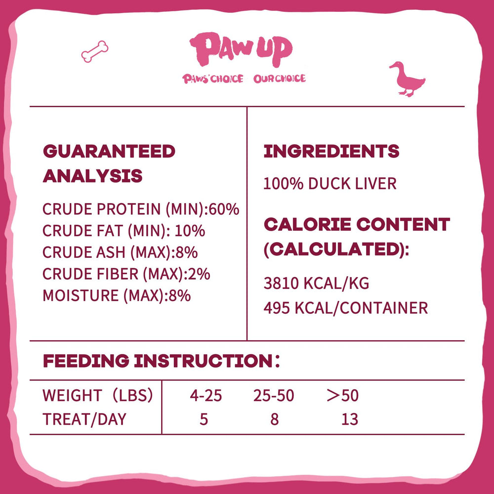 PAWUP natural snack close-up highlighting grain-free recipe.
