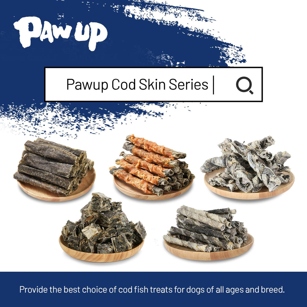 PAWUP natural premium ingredients; cod skin for delicious, simple nutrition.
