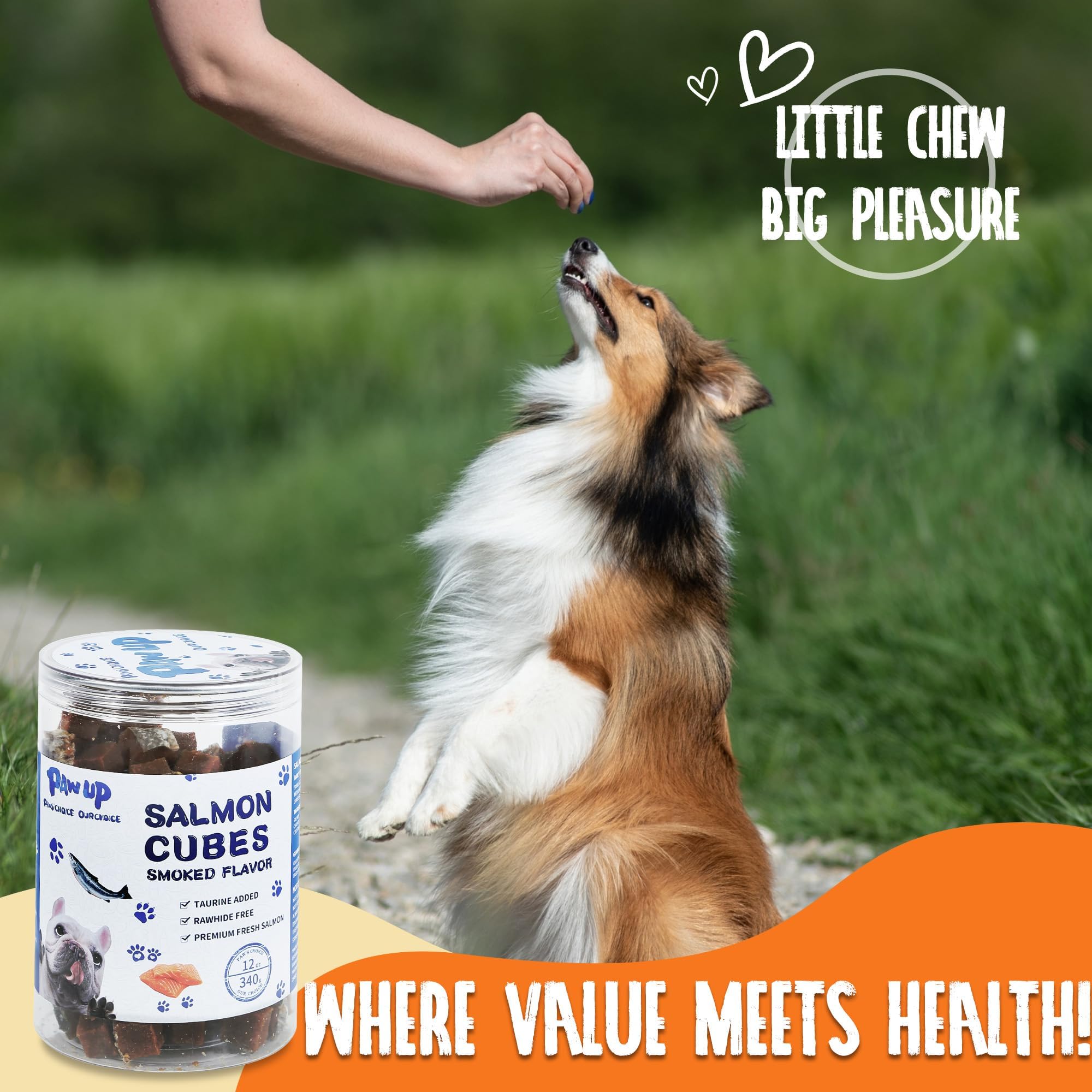 PAWUP No artificial additives for clean, tasty rewards.