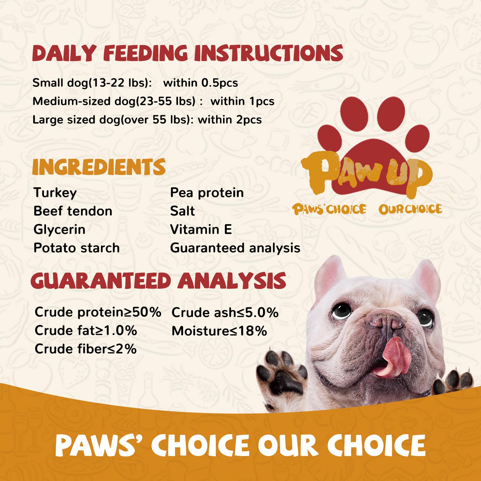 PAWUP real turkey first ingredient delivers natural aroma and flavor.