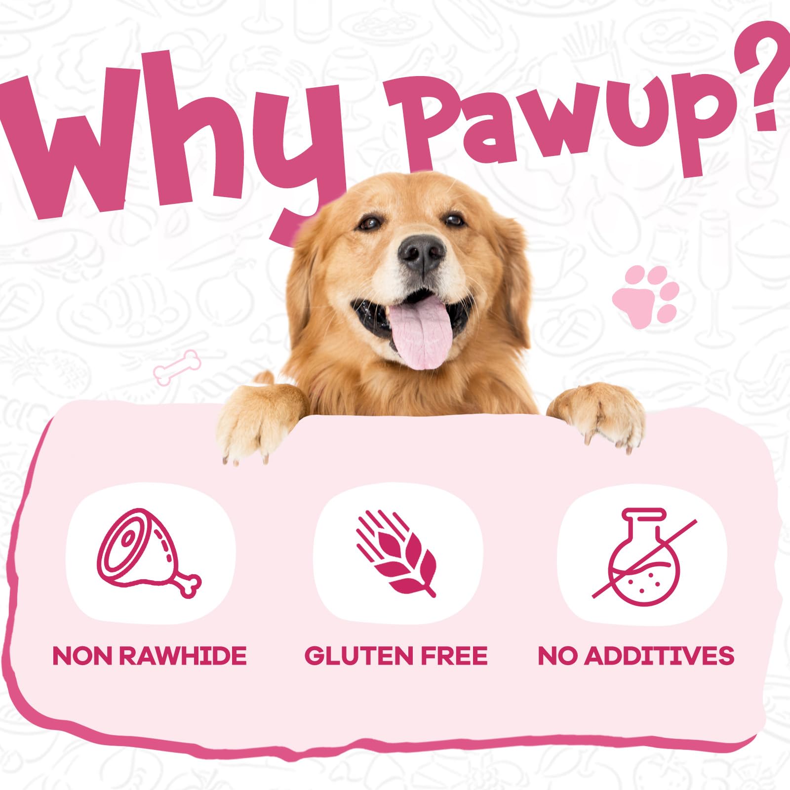 PAWUP rawhide-free dog bone offers a safer chew option.