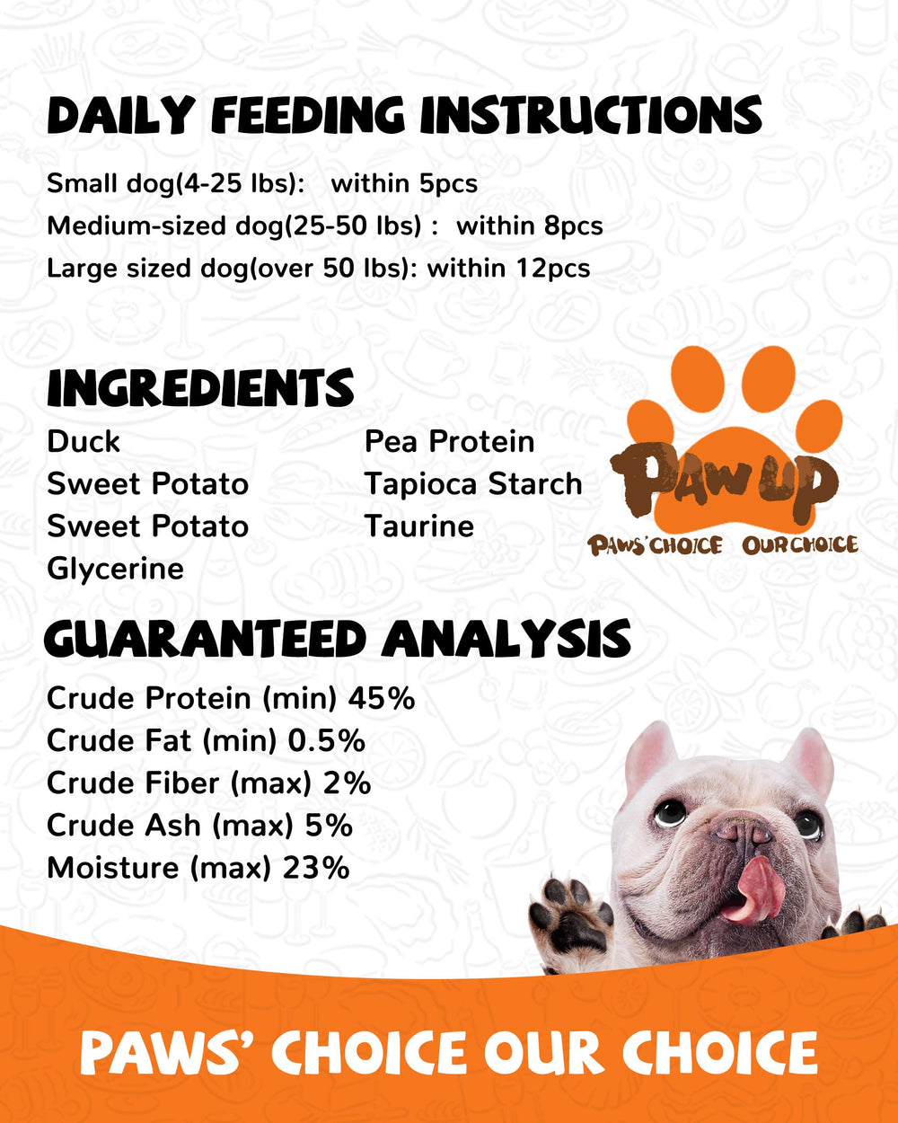 PAWUP salmon snacks promote healthy coat and skin during shedding.