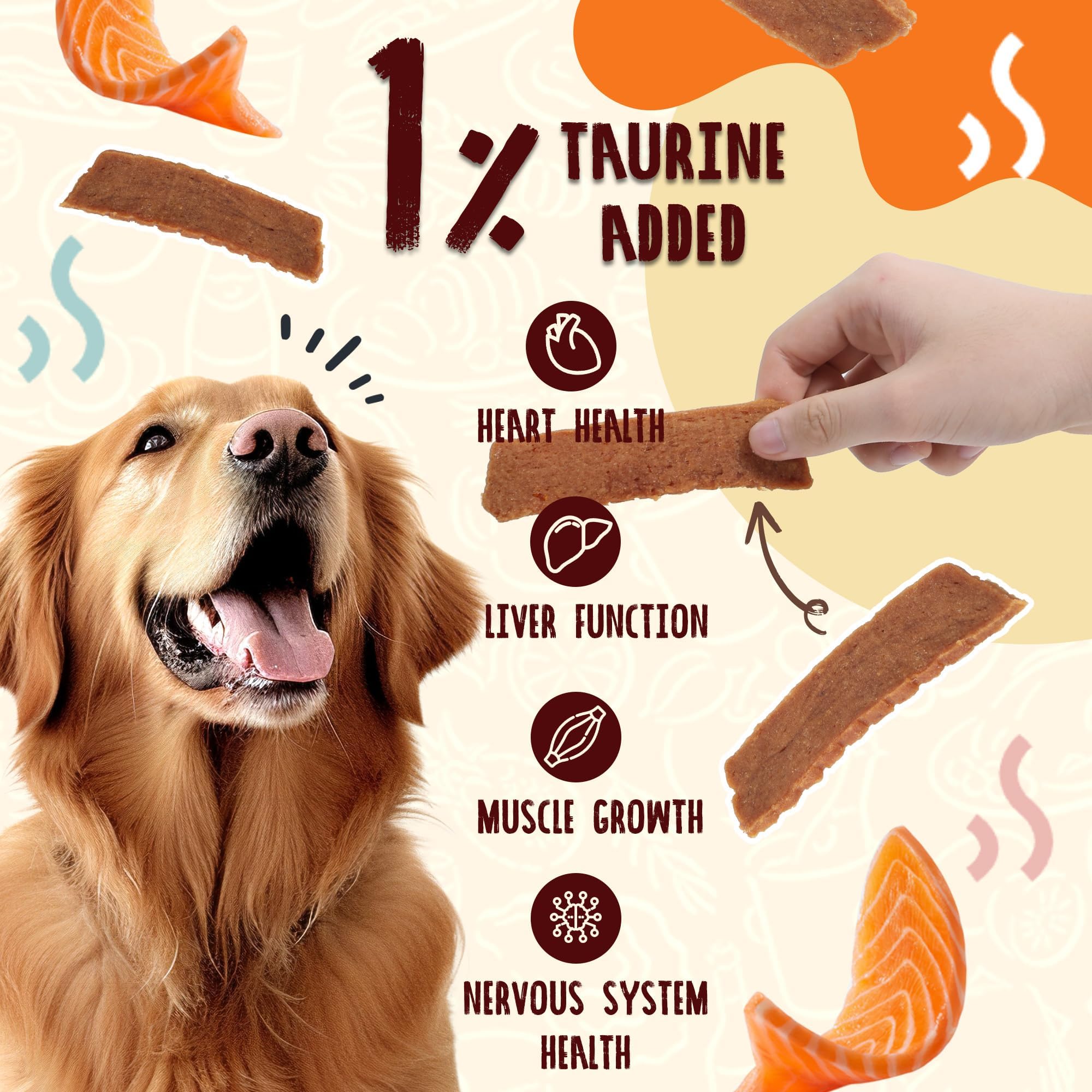 PAWUP Taurine-Added Salmon Treats – daily nutrition boost