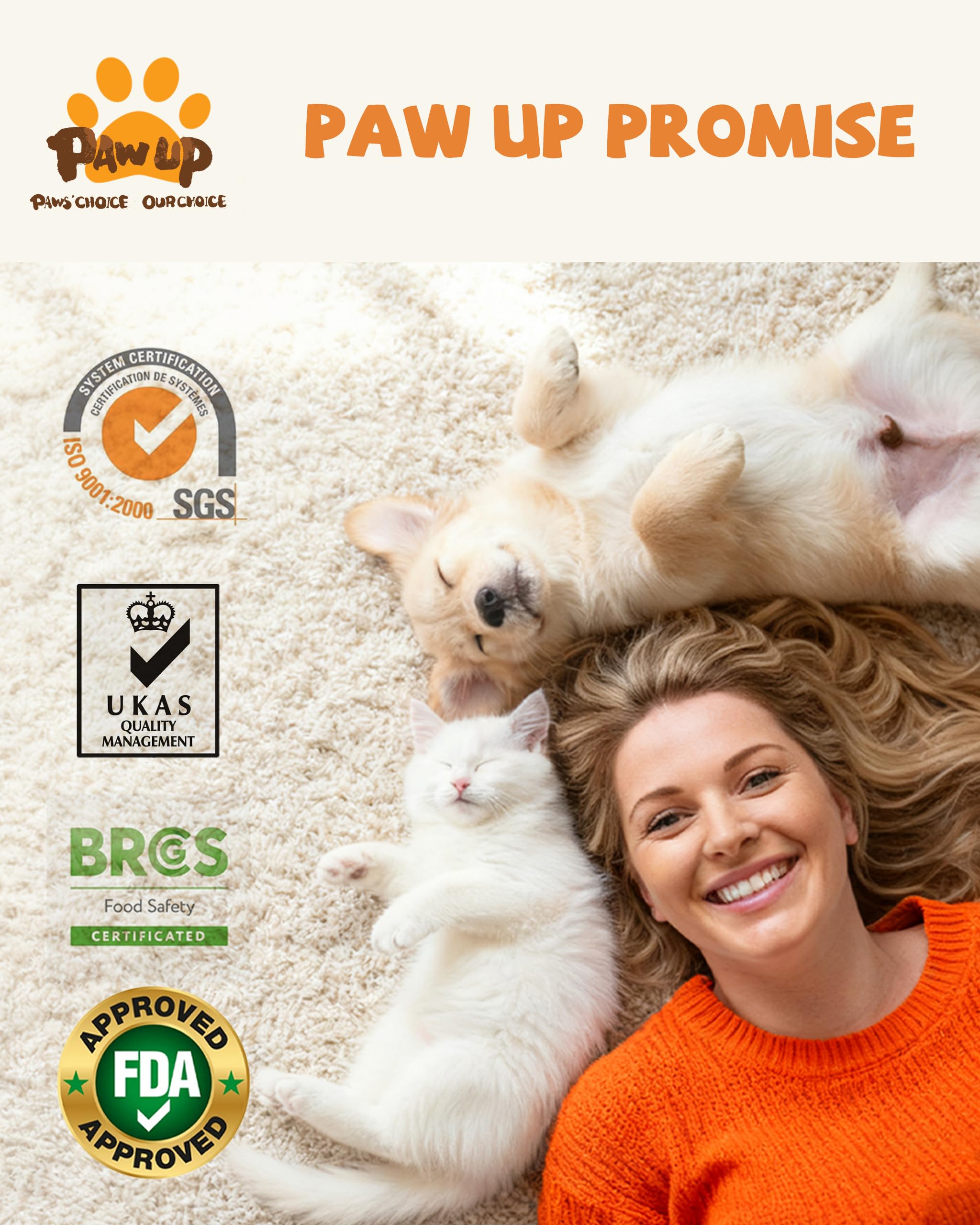 PAWUP crumbled treats sprinkled on meals for added flavor.