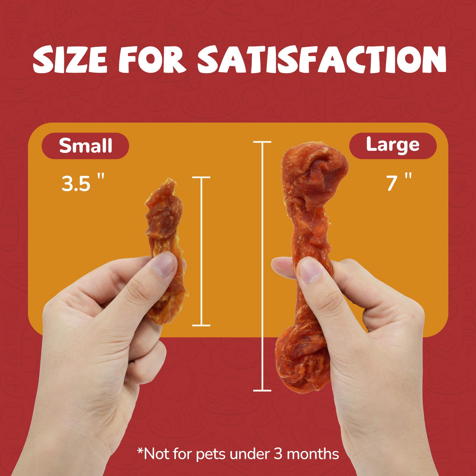 PAWUP two 7-inch sticks are ideal for daily rewards and walks.