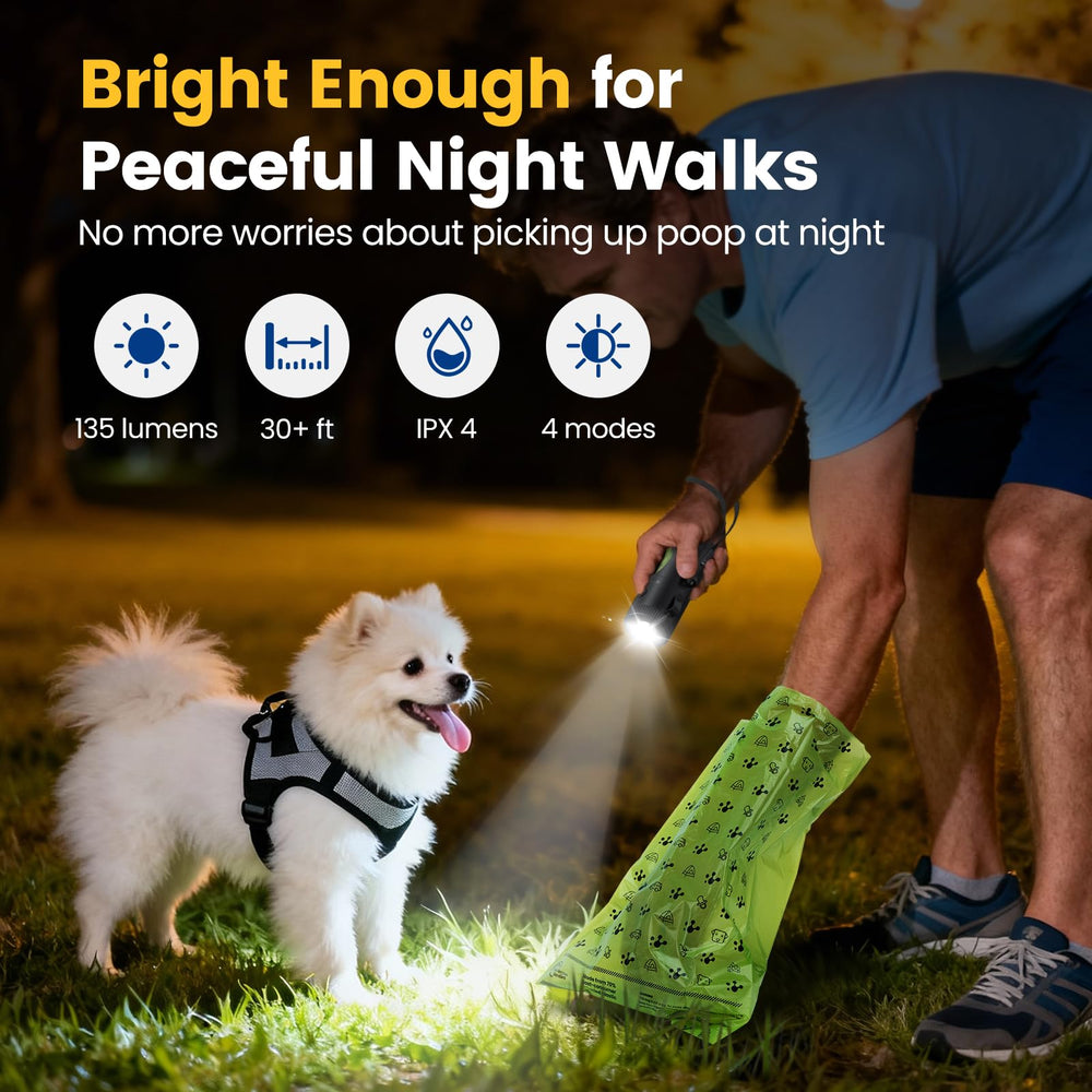PawView night-walk safety with four-mode light for late strolls.