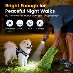 PawView night-walk safety with four-mode light for late strolls.