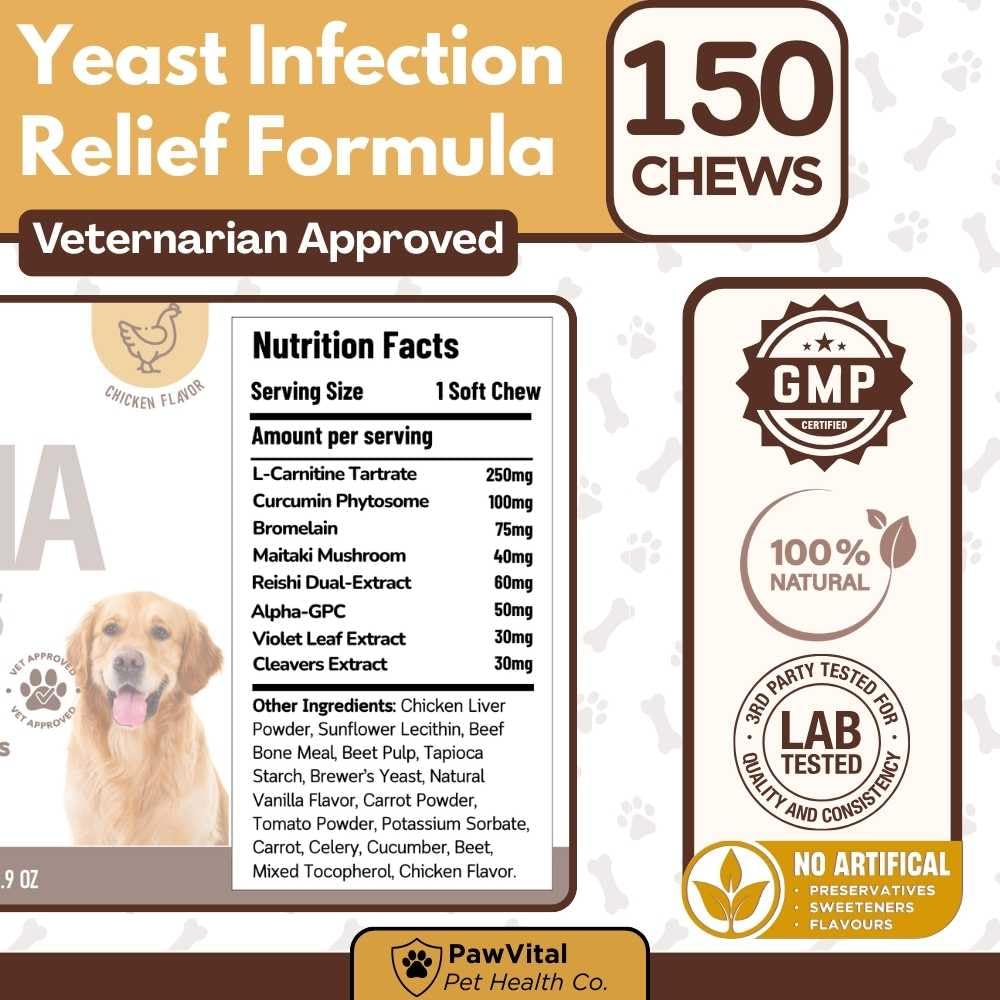 PawVital Fat metabolism and cell balance chews support energy.