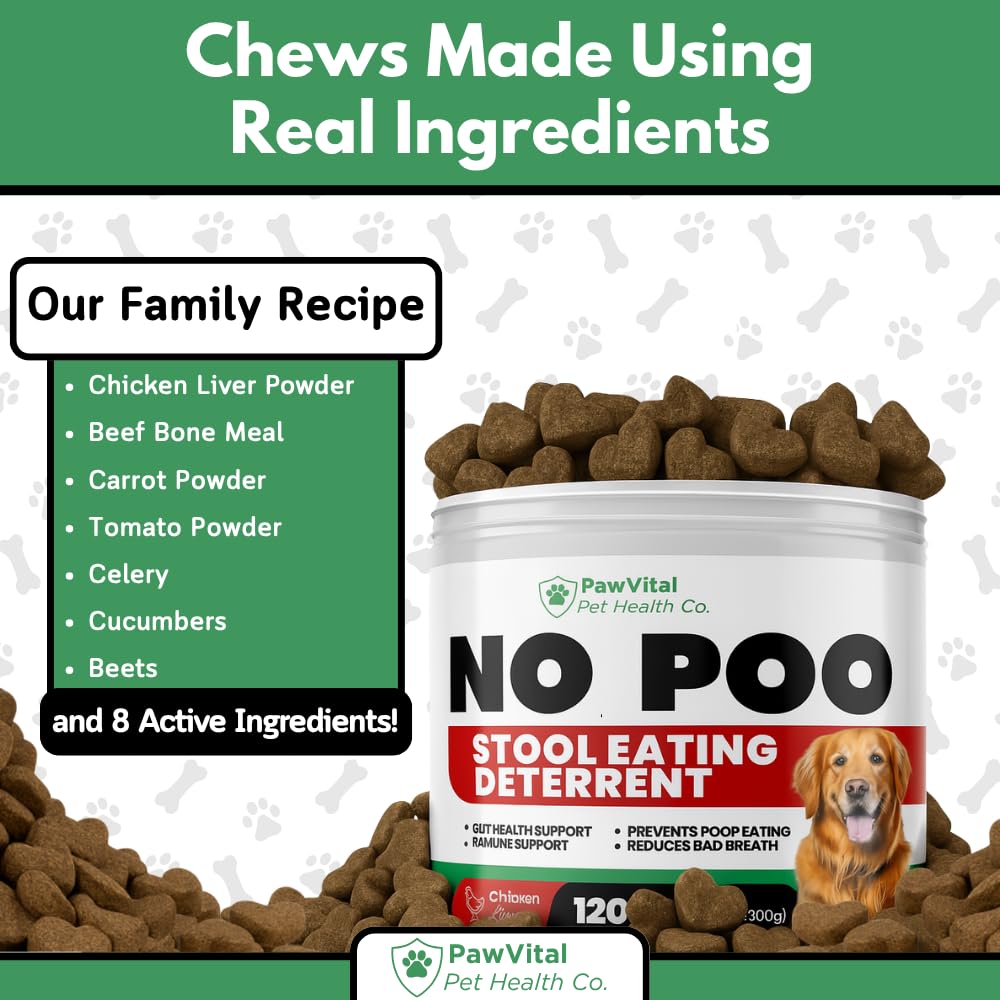 PawVital No Poo Chews daily routine—simple, mess-free habit for dogs of all sizes