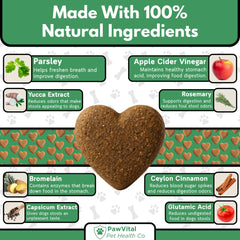 PawVital No Poo Chews soft chews close-up—tasty daily gut support for dogs