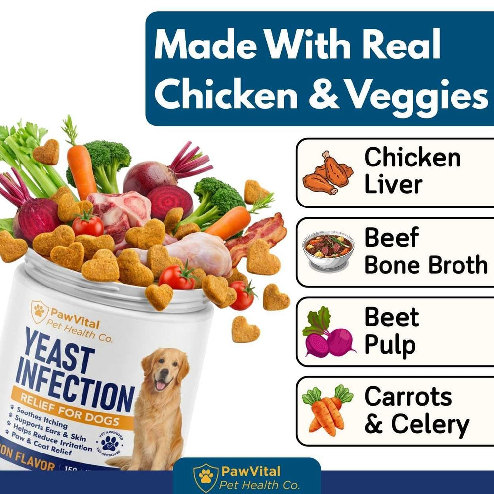 PawVital 150 chews jar packaging for all breeds and ages