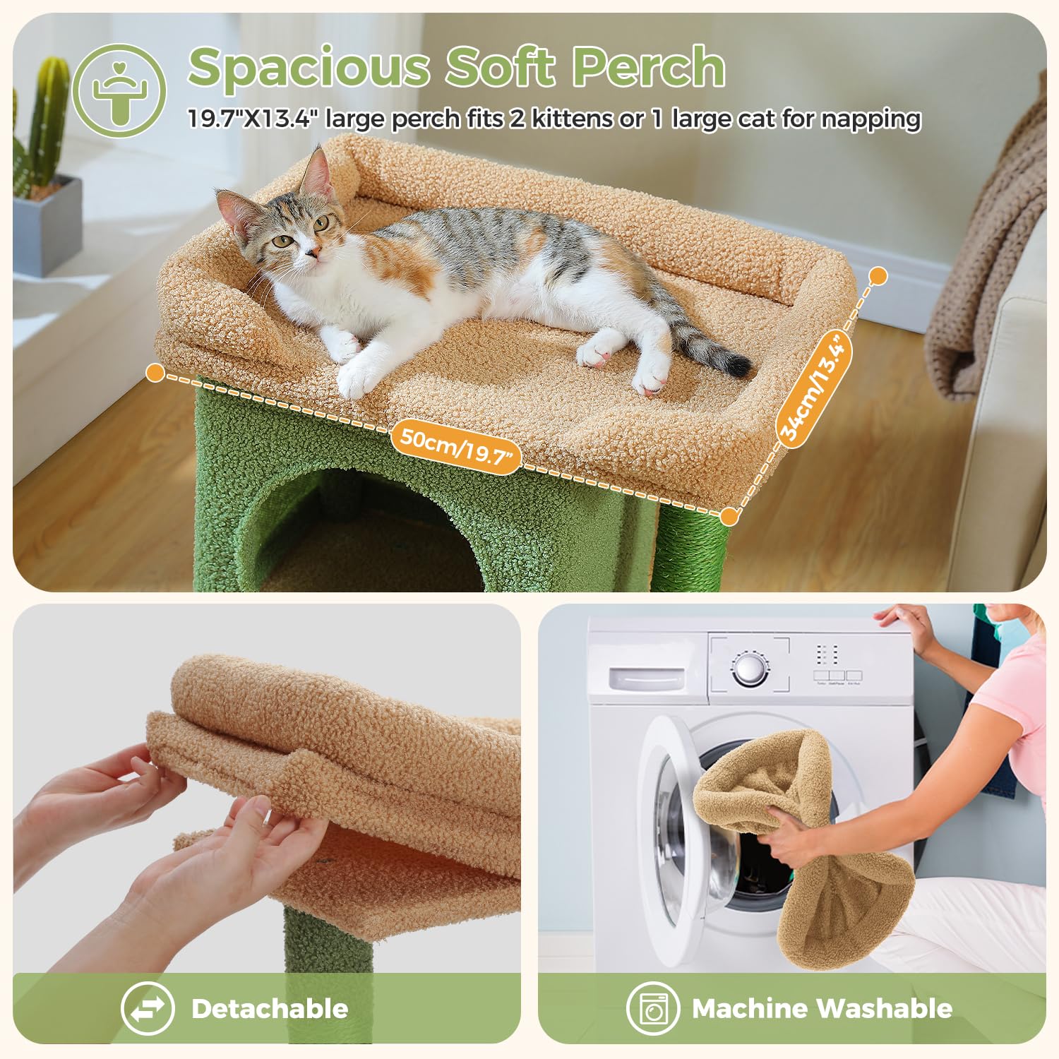 PAWZ Road cactus cat tree round cave invites relaxed naps in a secure, enclosed space.