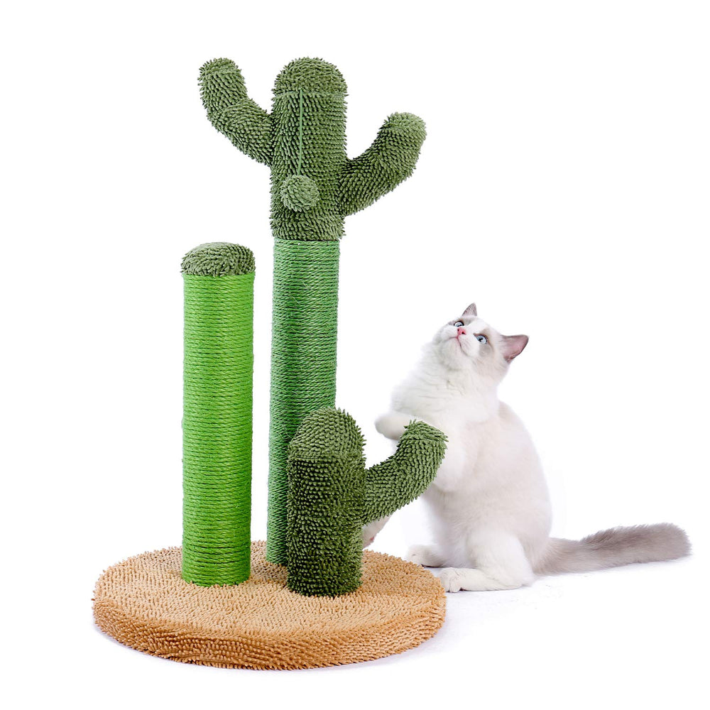 PAWZ Road Cactus Scratcher with three poles for versatile scratching.
