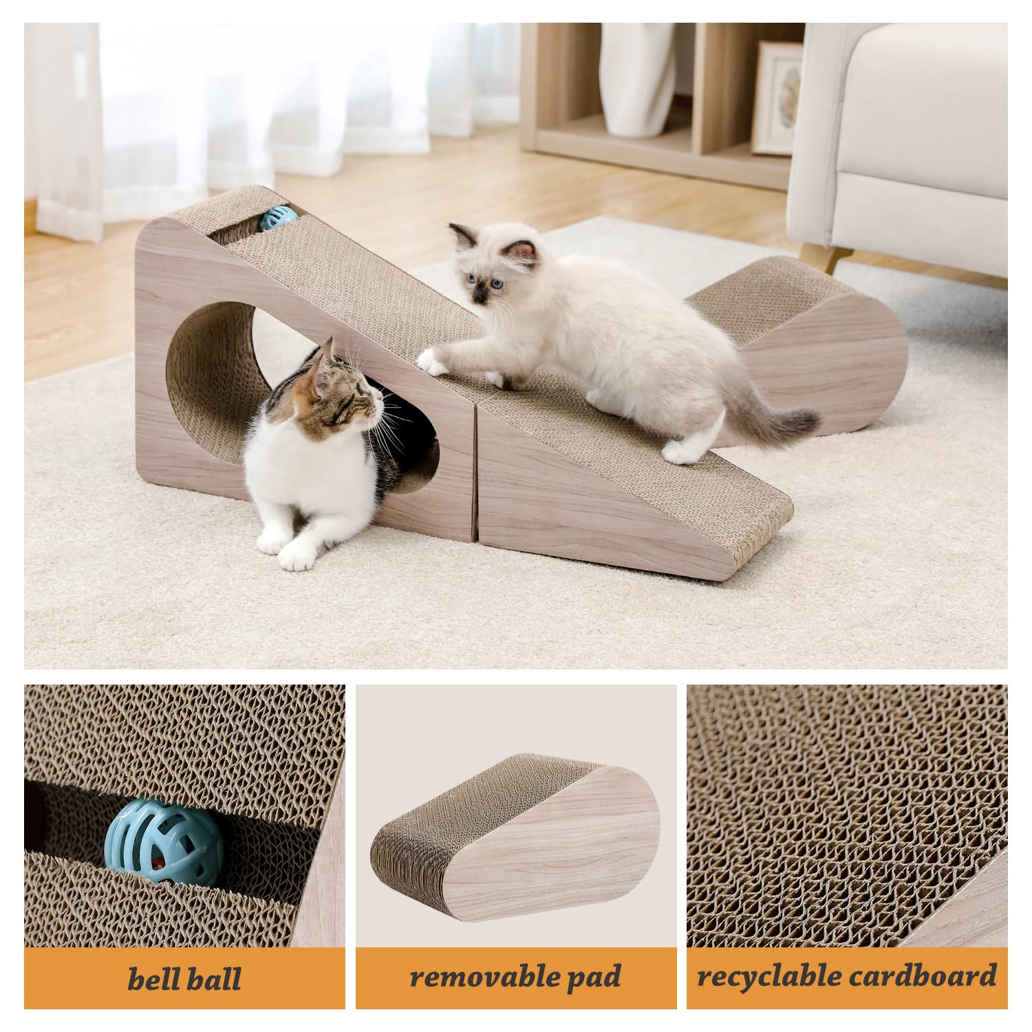 PAWZ Road cardboard scratcher material from recycled and safe glue