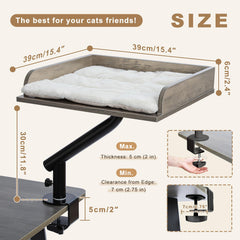 PAWZ Road cat desk bed 360-degree rotation mechanism allows flexible lounging by your workspace