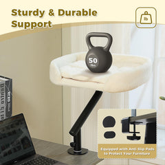 PAWZ Road cat desk bed with reinforced metal pole for sturdy support.