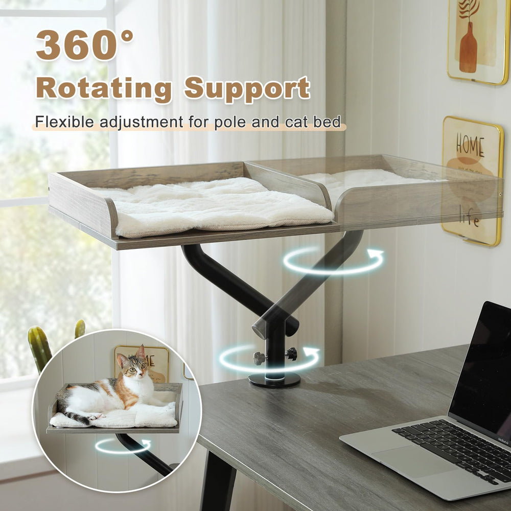 PAWZ Road cat desk bed stain-resistant surface keeps the area clean and inviting