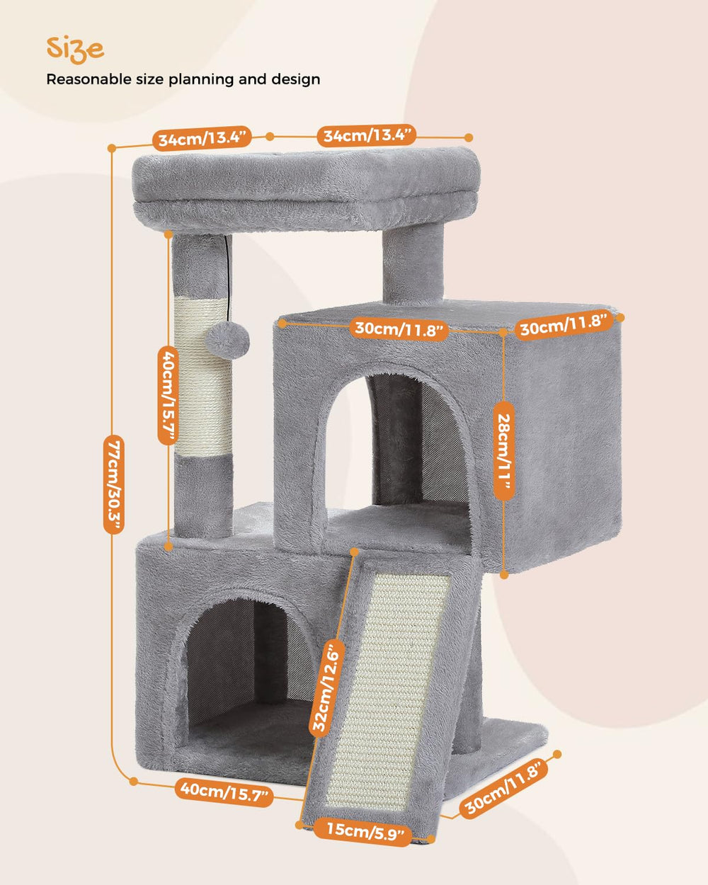 PAWZ Road plush perch with raised rim for comfy lounging