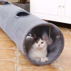 PAWZ Road cat tunnel collapsed, showing easy pop-up storage.