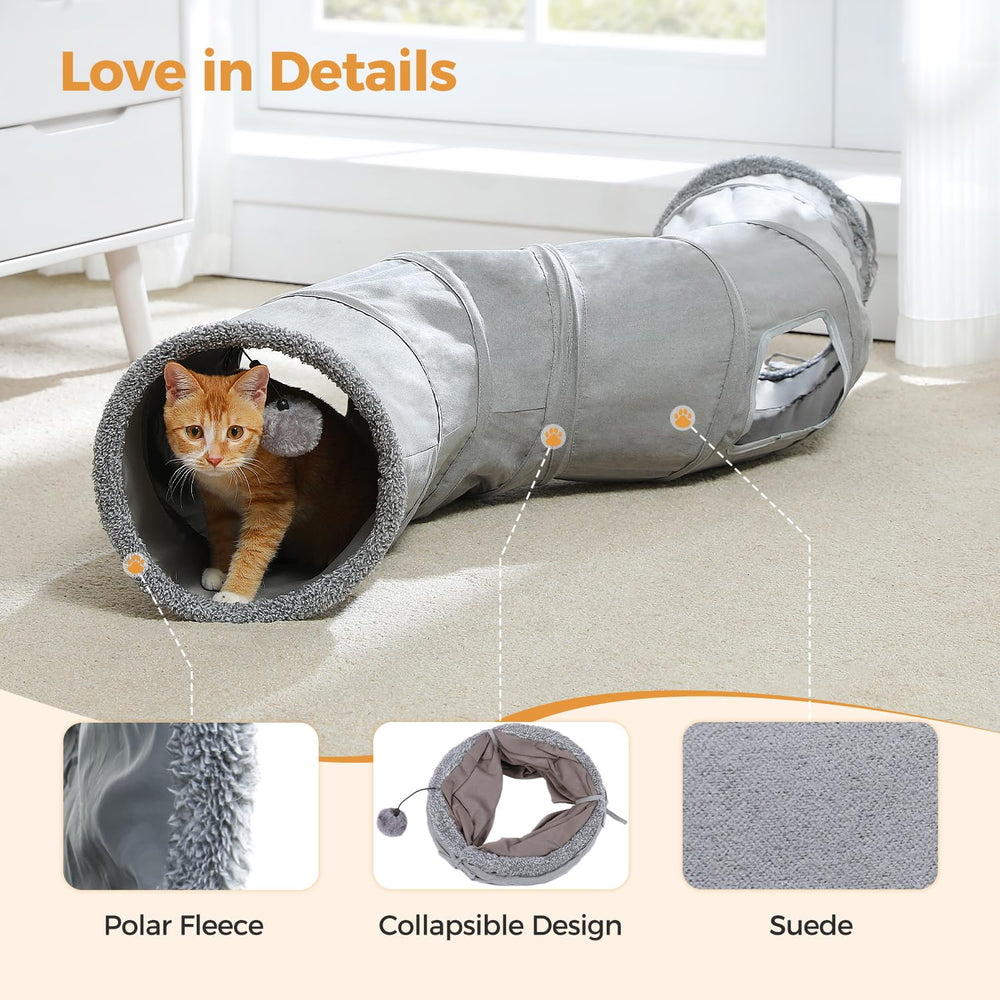 PAWZ Road cat tunnel faux fur texture for cozy hideouts