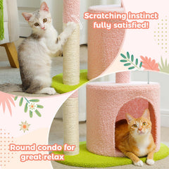 PAWZ Road Curved Perch Pink Petal — ergonomic lounge for comfortable cat naps.