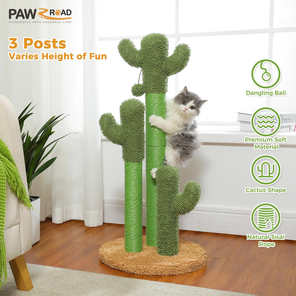 PAWZ Road round base with soft carpet for a comfy perch and scratch surface