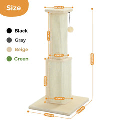 PAWZ Road sisal pillar with 5-inch diameter provides durable scratching area.