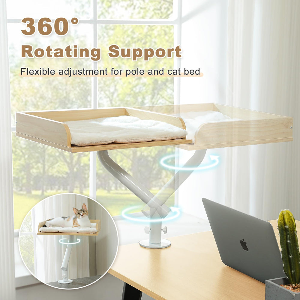 PAWZ Road hardwood core support with strong clamp provides stable desk mounting.
