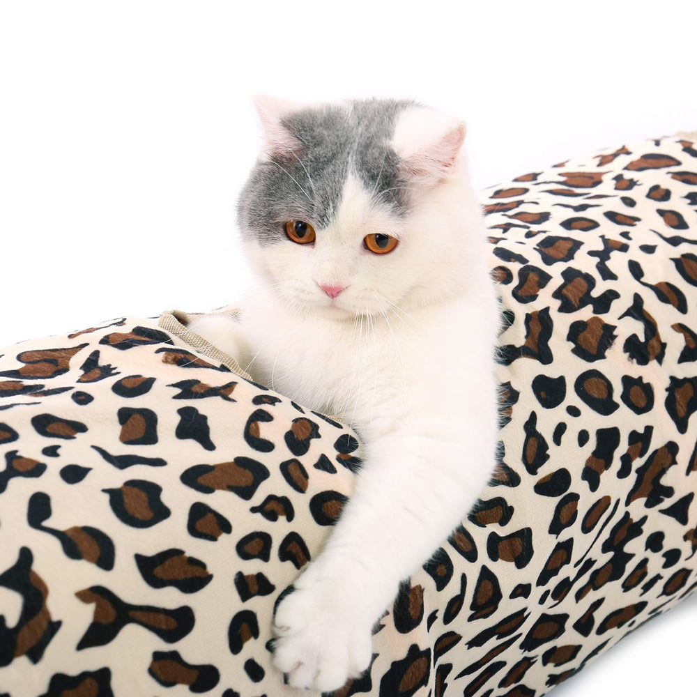 PAWZ Road XL Cat Tunnel 12-inch diameter highlights roomy design during play.