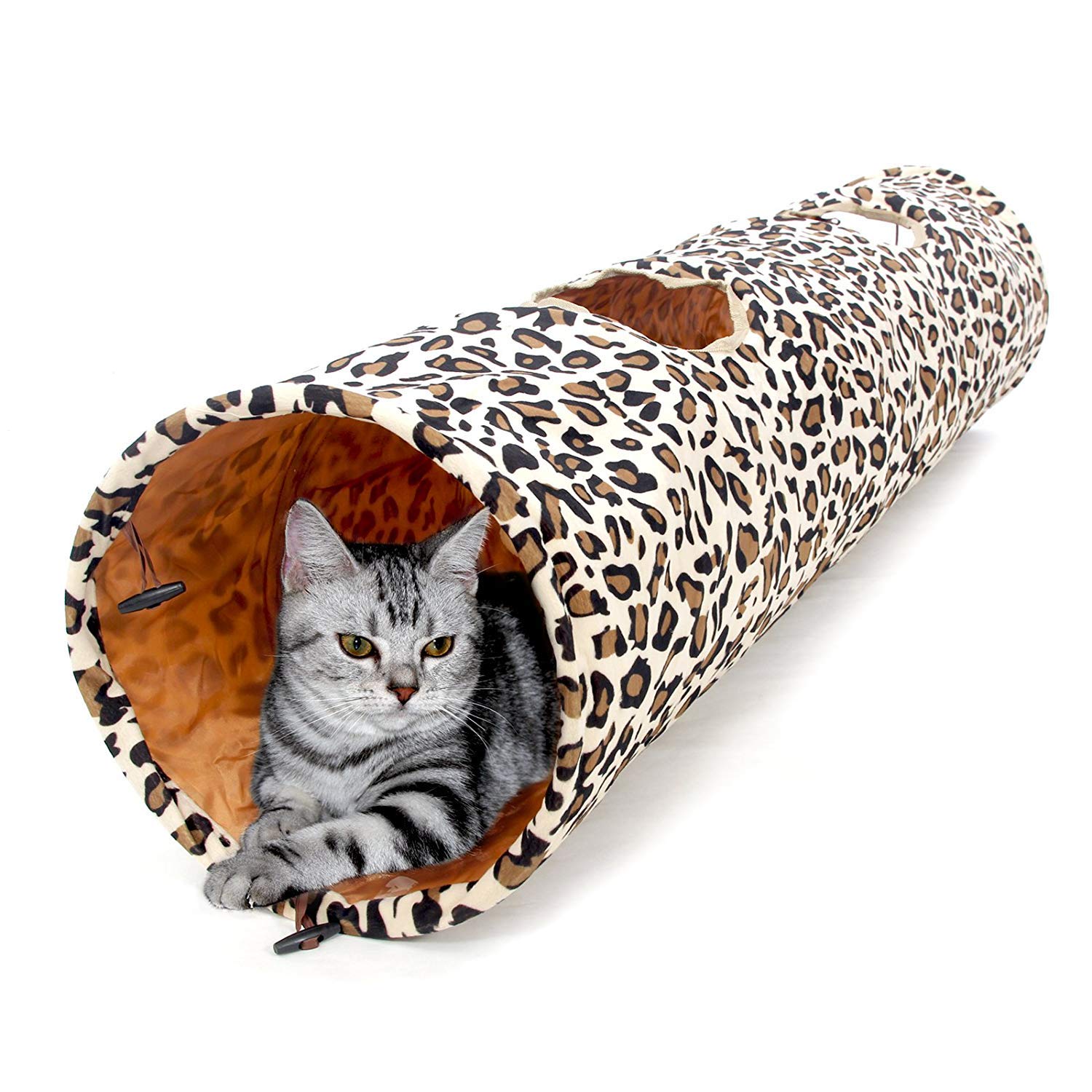 PAWZ Road XL Cat Tunnel setup demonstrates generous length for large cats.