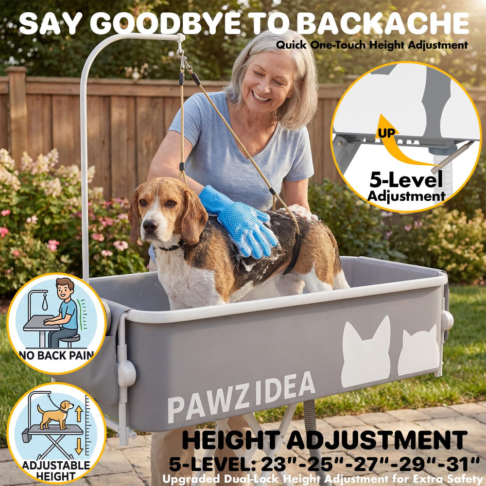 PAWZIDEA anti-slip feet keep the station stable on varied floors.