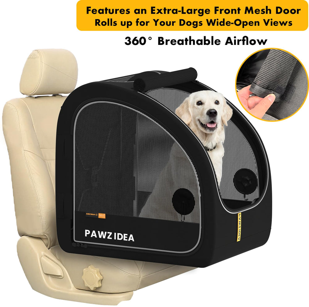 PAWZIDEA backseat-friendly crate fits most cars for passengers