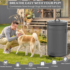 PAWZIDEA carbon filter 7.8-inch traps odors under the metal lid.