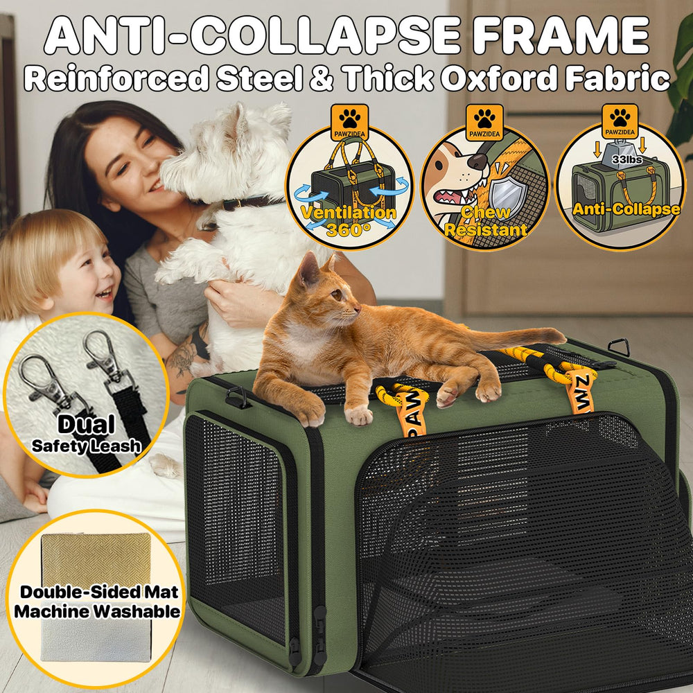 PAWZIDEA dual leash clips for secure journeys