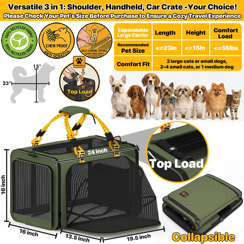 PAWZIDEA carrier interior offering spacious room for comfort