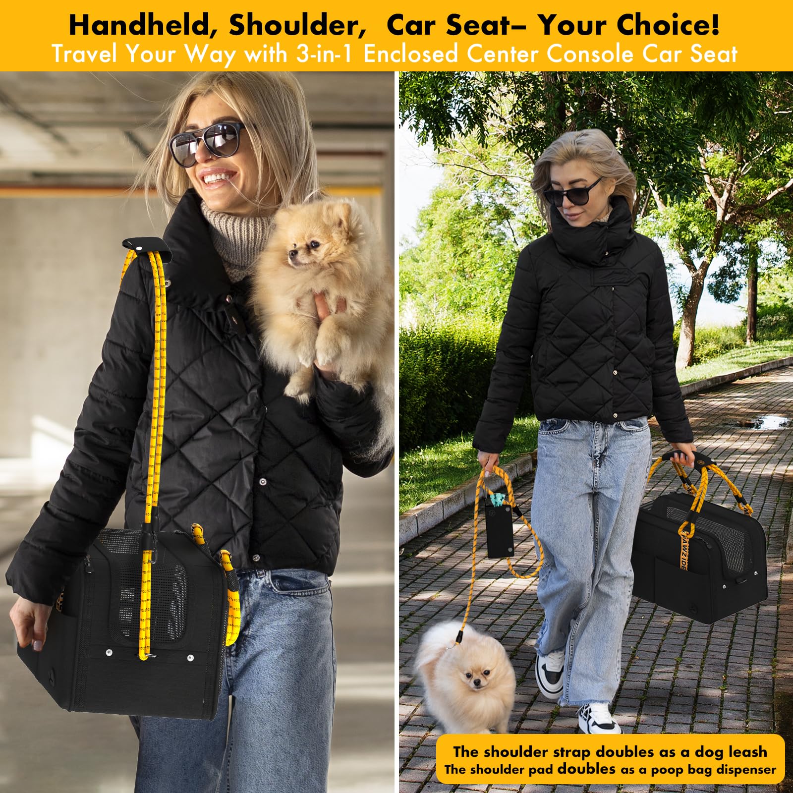 PAWZIDEA booster features anti-slip base and secure fit for travel