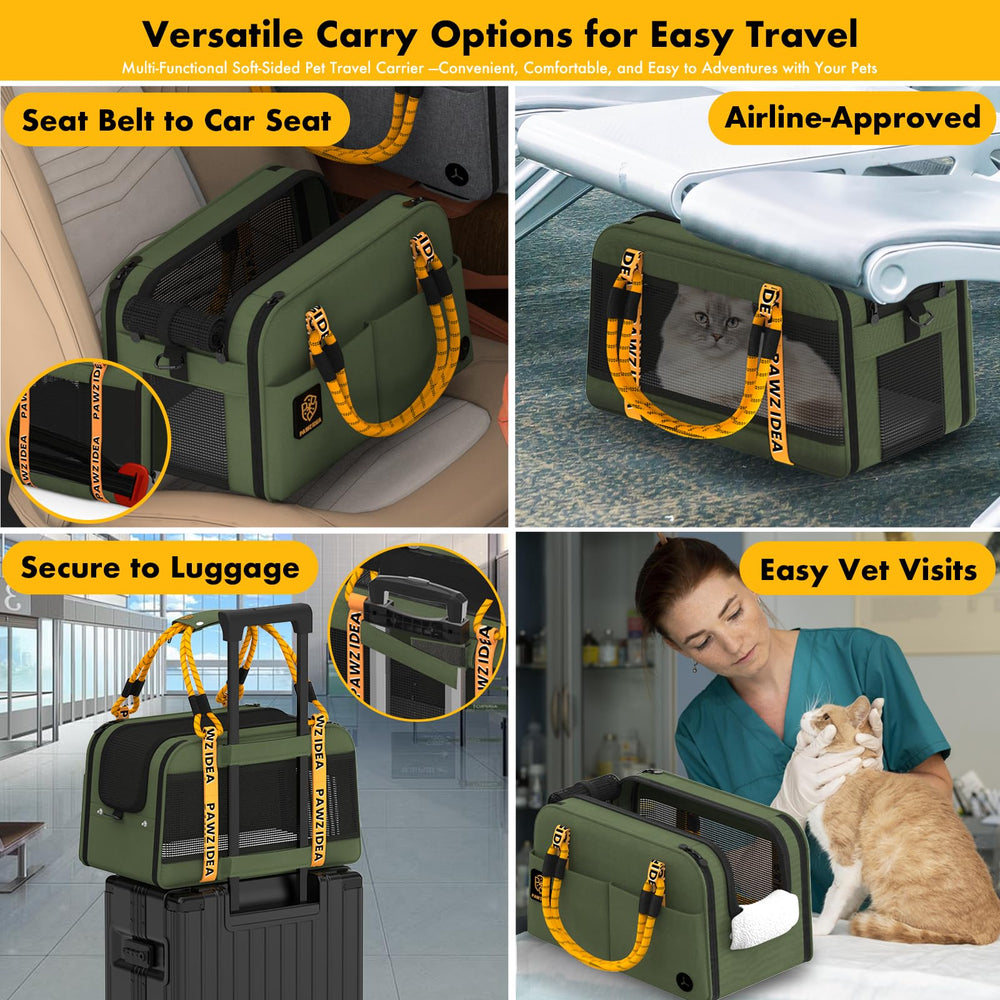 PAWZIDEA TSA-approved travel carrier fits under airplane seats.