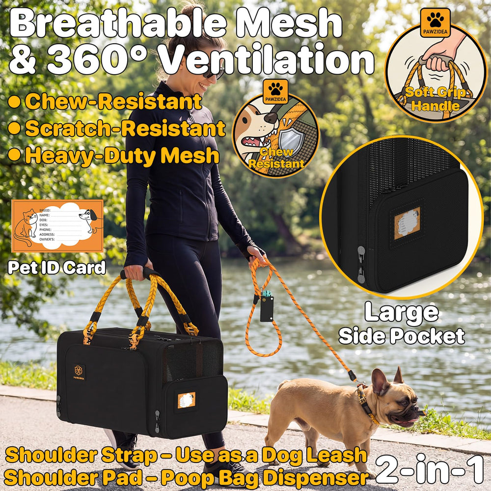 PAWZIDEA durable foldable frame supports secure travel and easy storage.